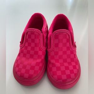 Pink Vans Slip on kids Sz 7T